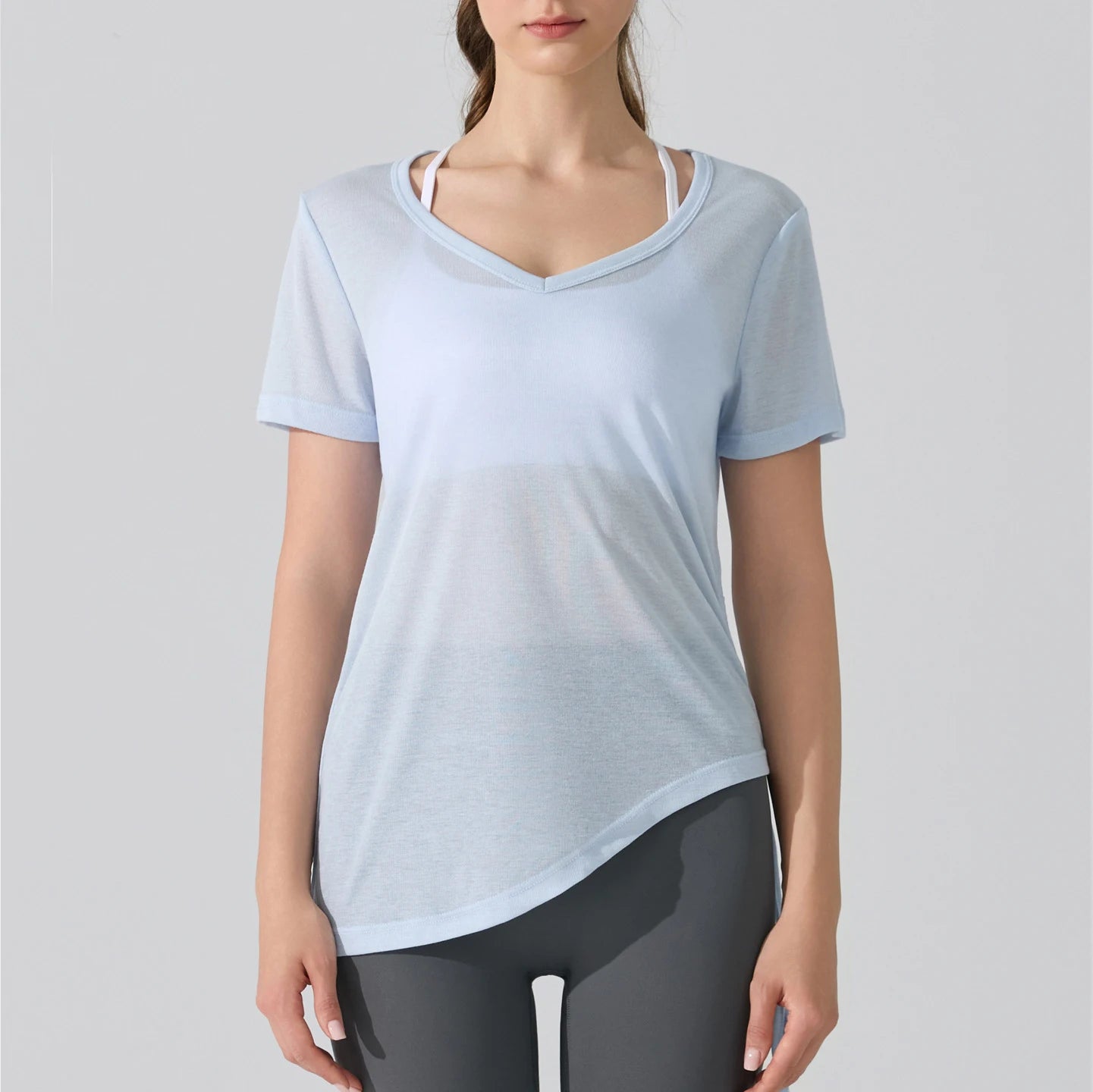 Women's Short Sleeve Yoga T-Shirt - Breathable Quick Dry Workout Top