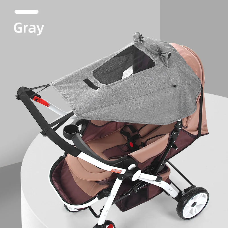 Universal Baby Stroller Sun Shade - UV UPF 50+ Waterproof Awning Protection