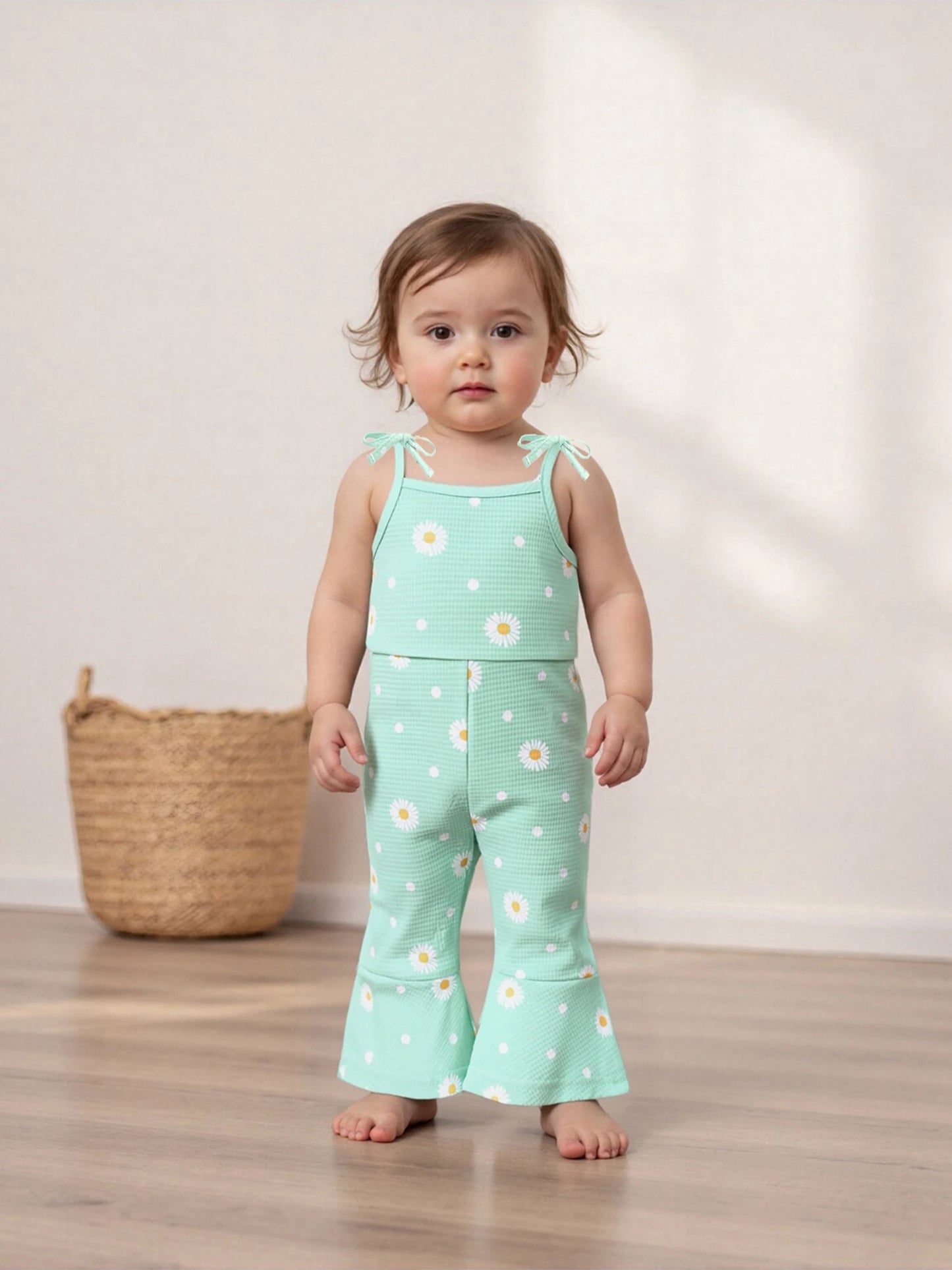 Baby Girls Autumn Winter Jumpsuit - Thick Knit Sleeveless Romper