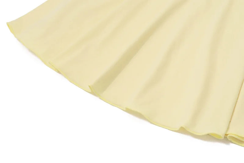 Women's Plunge V Neck Slip Mini Party Club Outfits Backless Yellow A-Line Short Dress