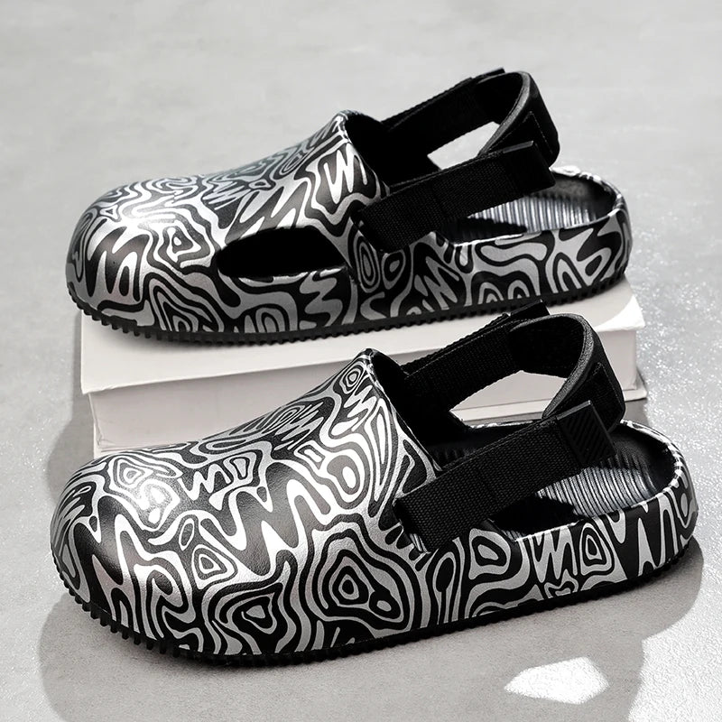 Men's Summer Slippers Outdoor Sandals Design Clogs Beach Slippers Flip Flop Casual Slides