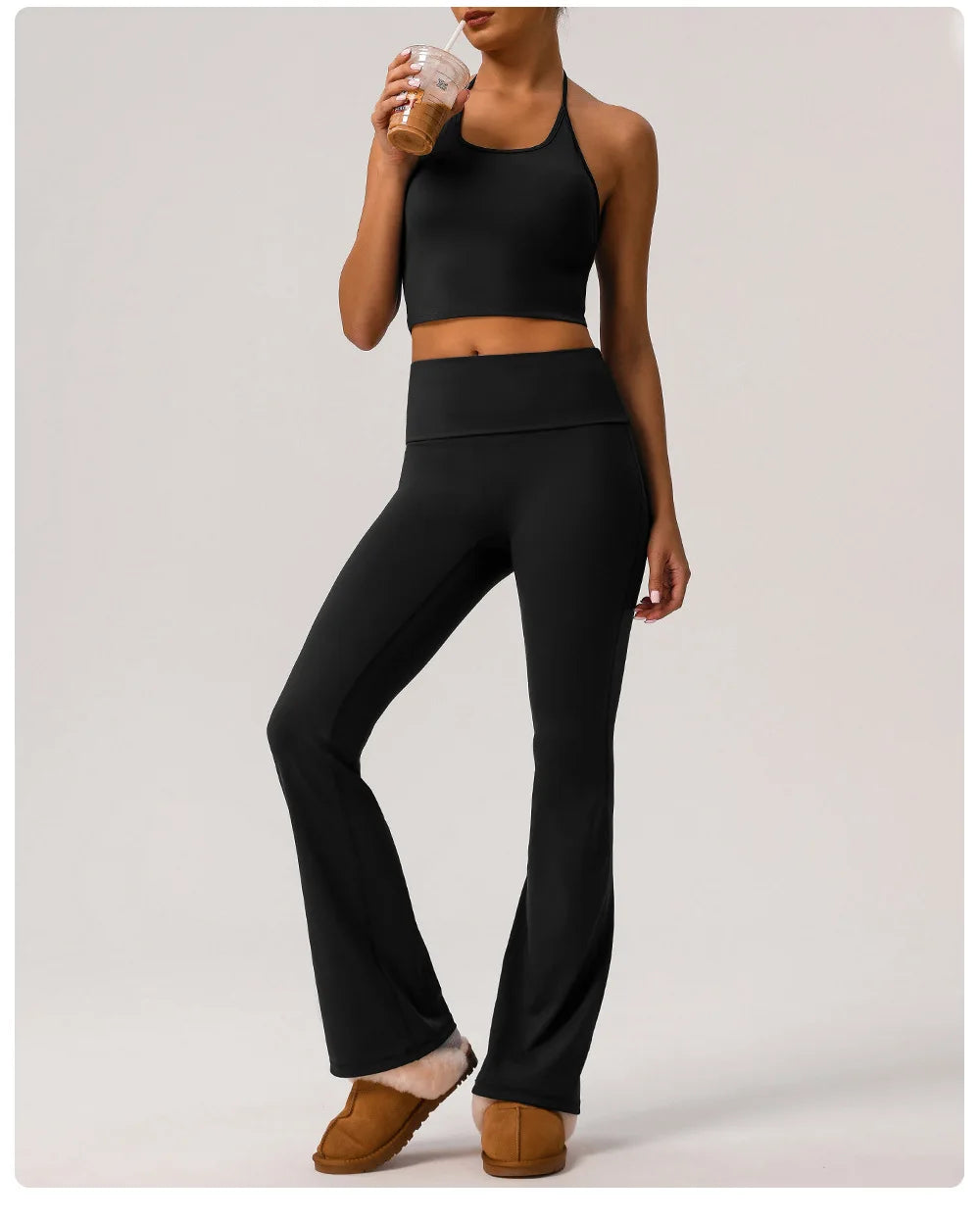 Women's Two Pieces Fitness Yoga Set Buttery Soft Gym Suit Breathable Quick Dry Running Sportswear Workout Sportswear