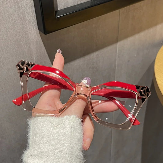 Fashion Flat Mirror Glasses - Trendy Retro Decorative Eyewear Frame