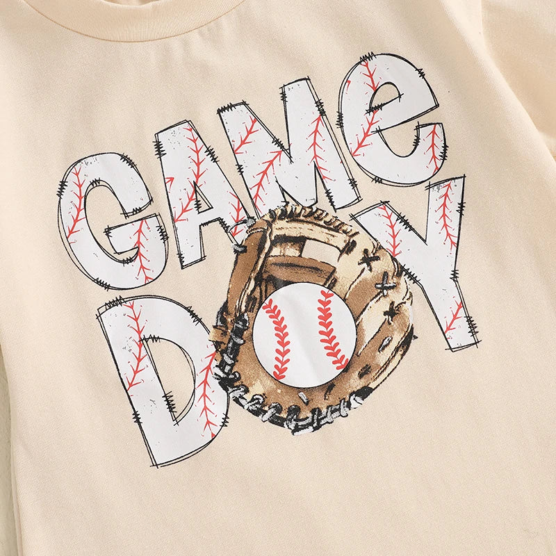 0-18M Baby Girls Boys Baseball Romper Letter Print Short Sleeve Bodysuit Summer Babygrow