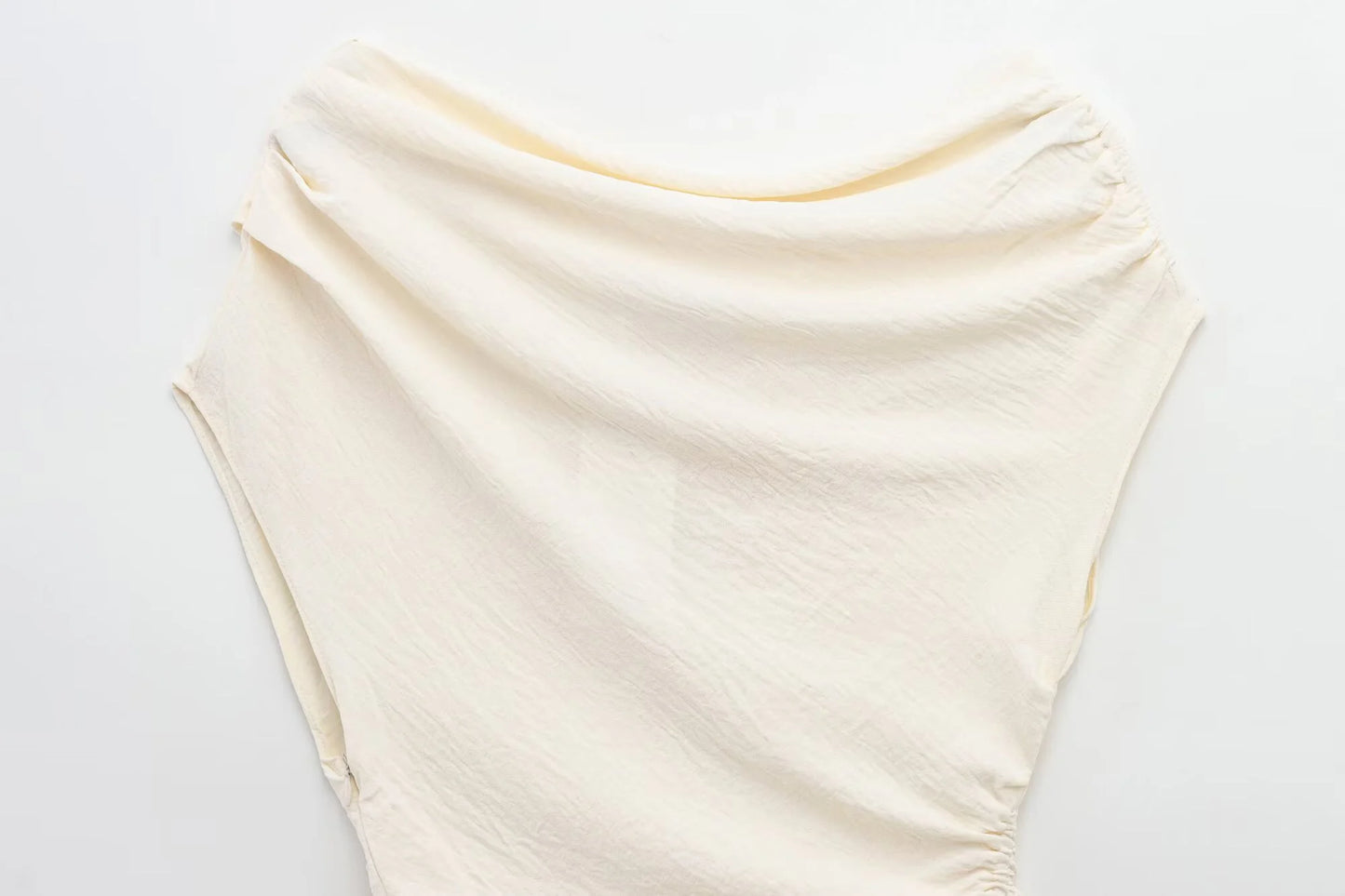 Women's Spring And Summer Slim Fit Asymmetrical Boat Neck Basic Top