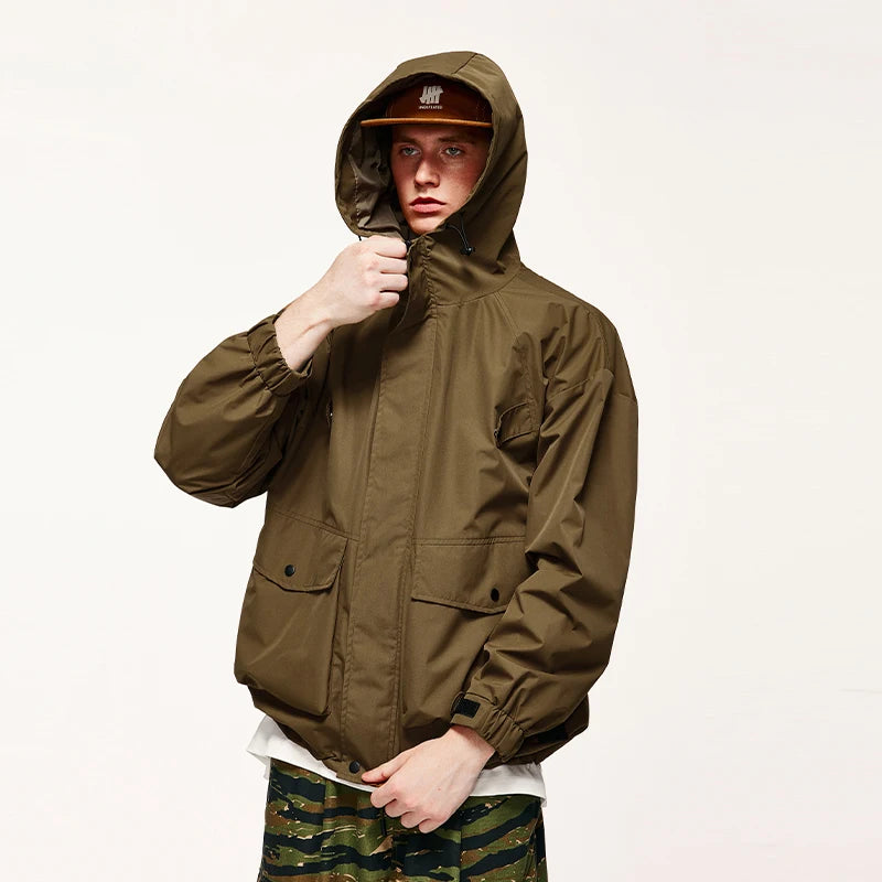 Unisex Spring Outdoor Waterproof Hiking Multi Pockets Cargo Jacket