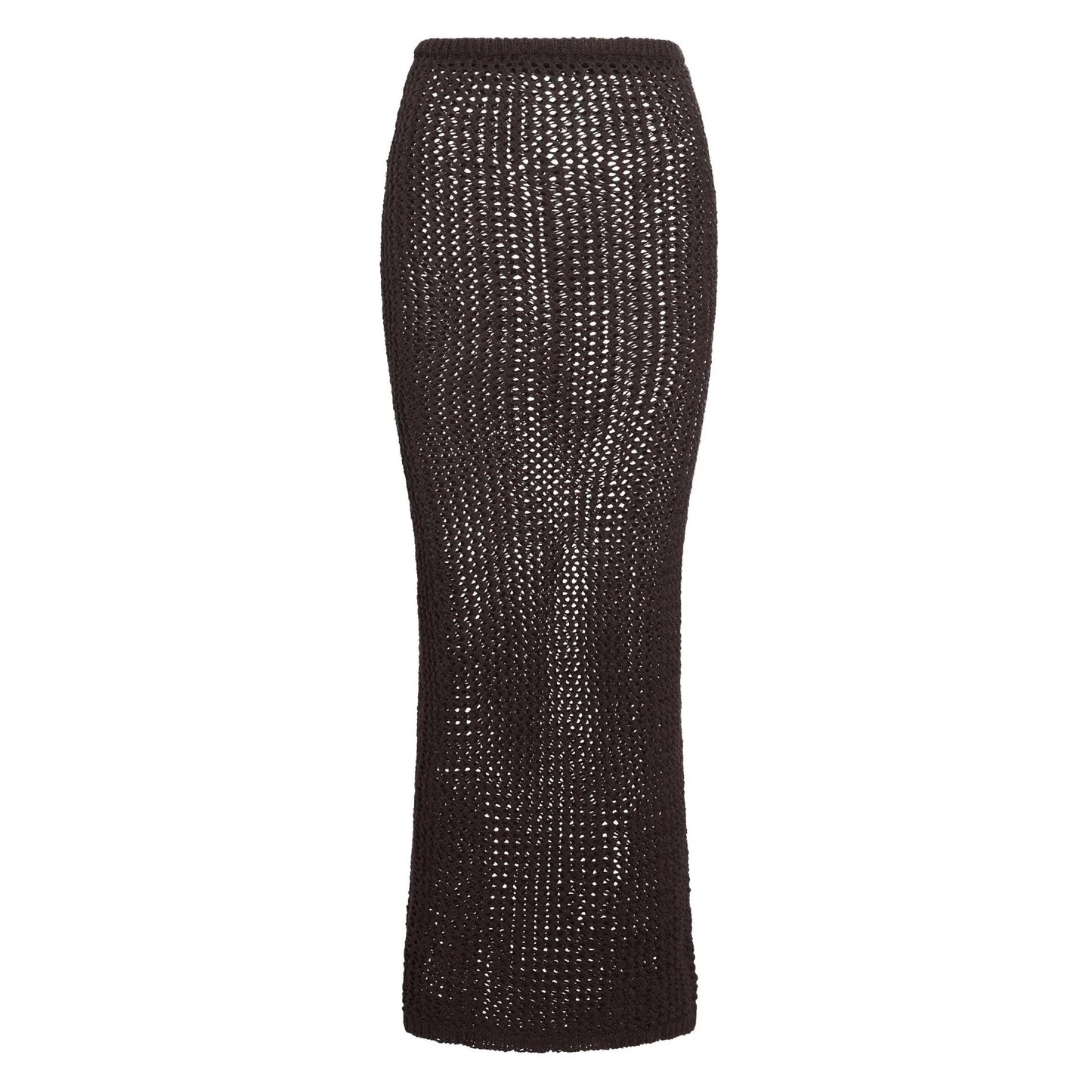 Women's Y2K High Waist A-Line Knitted Mini Skirt - Crochet Style