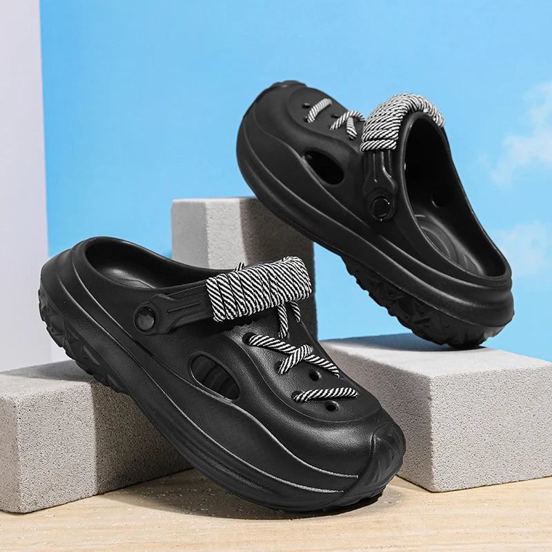 Men's Summer Slippers Platform Sandals Clogs Waterproof Beach Slippers Strap Design Flip Flops Slides