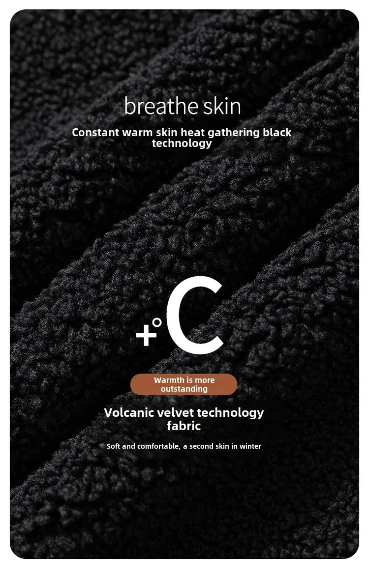 Unisex wool stand-up collar Double-sided two wear Thermal Jacket