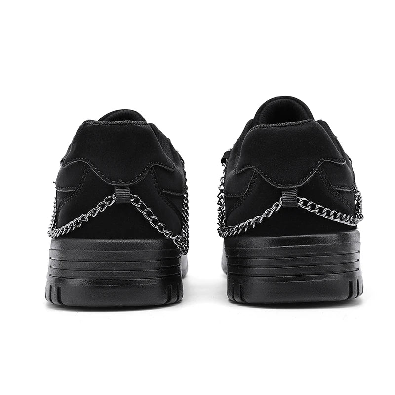 Men's Metal Chains Skateboard Sneakers