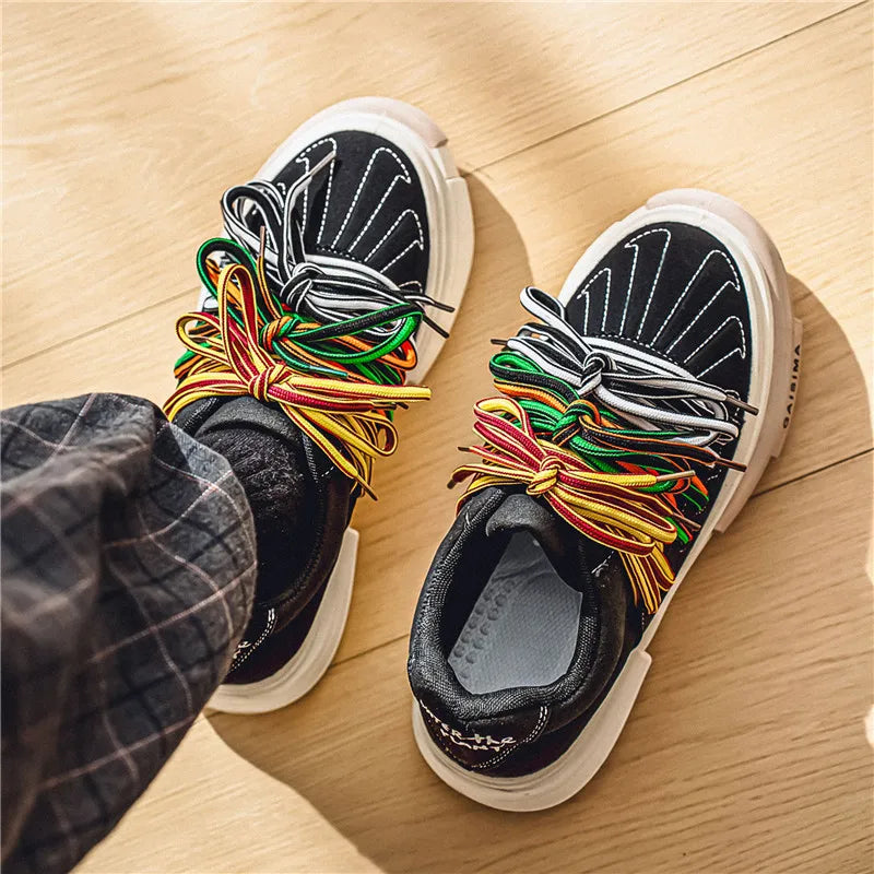 Men's Casual strap Design Skateboard Trainers Sneakers