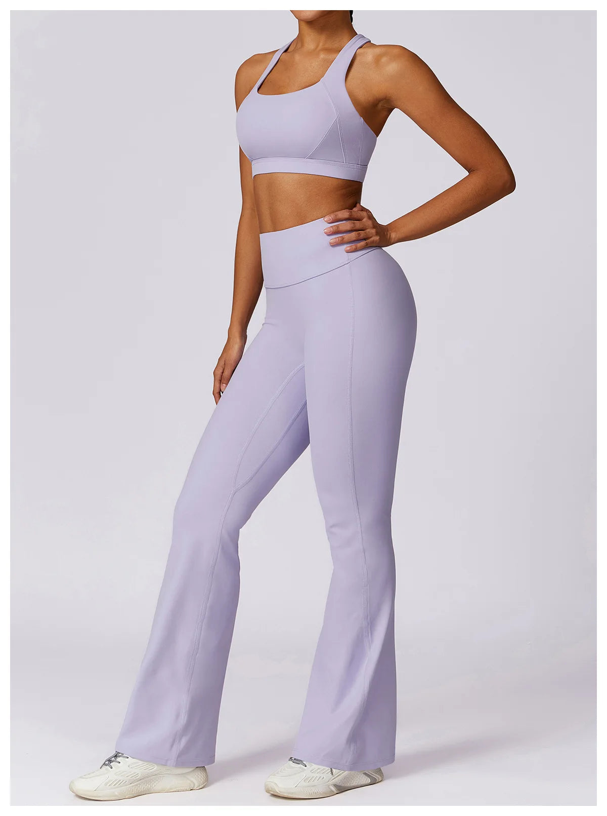 Women's 2Pcs Sports Fitness Tracksuit Workout Sportswear Quick-Drying Yoga Gym Yoga Set