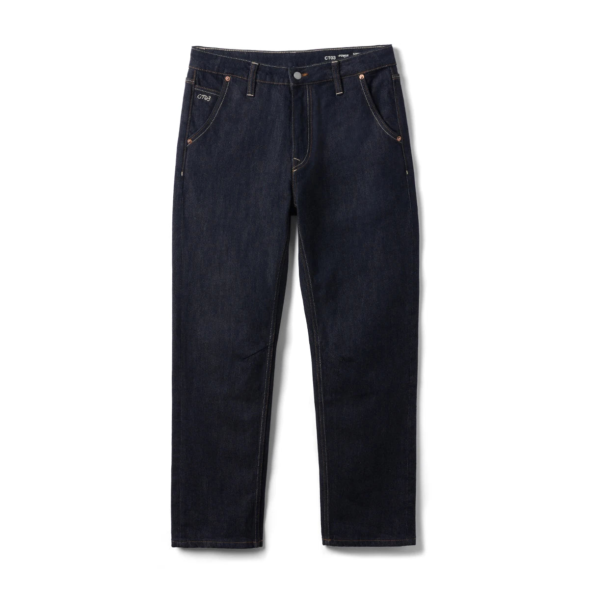 Men's Comfortable Tapered Jeans - Colourfast Washed Denim