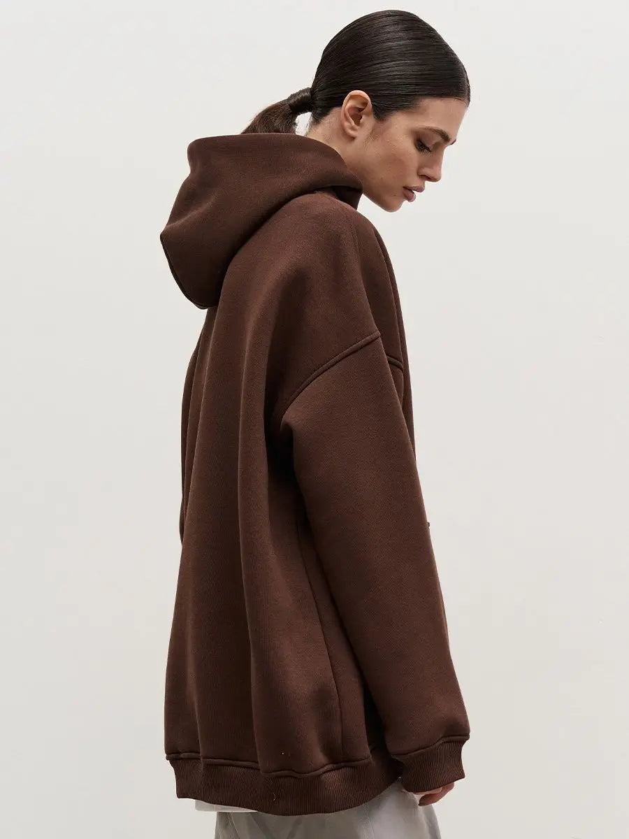 Women's Oversized Fleece Pullover Hoodie