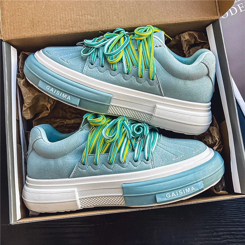 Men's Casual strap Design Skateboard Trainers Sneakers