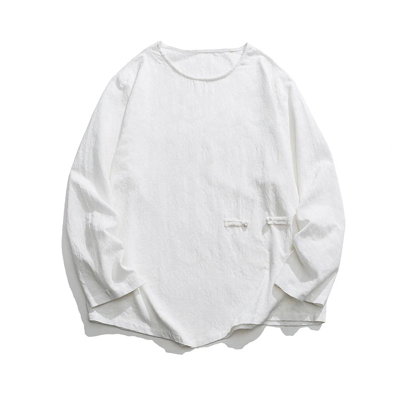 Men's Cotton Long Sleeve T-Shirt - Spring Autumn Casual O-Neck Tee