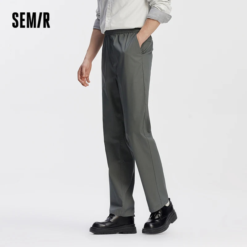 Commute Solid Straight Leg Trousers - Classic Versatile Autumn Pants