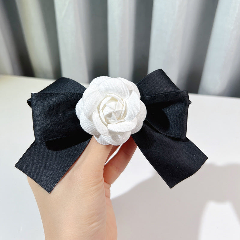 Elegant Camellia Flower Fabric Brooch - Fashion Bow Tie Pin for Women
