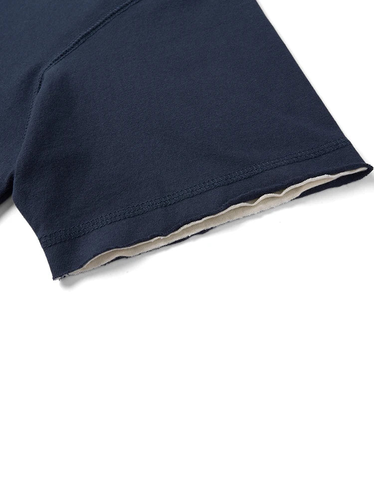 Men's Short Length Super Loose Cotton T-Shirt with Letter Print