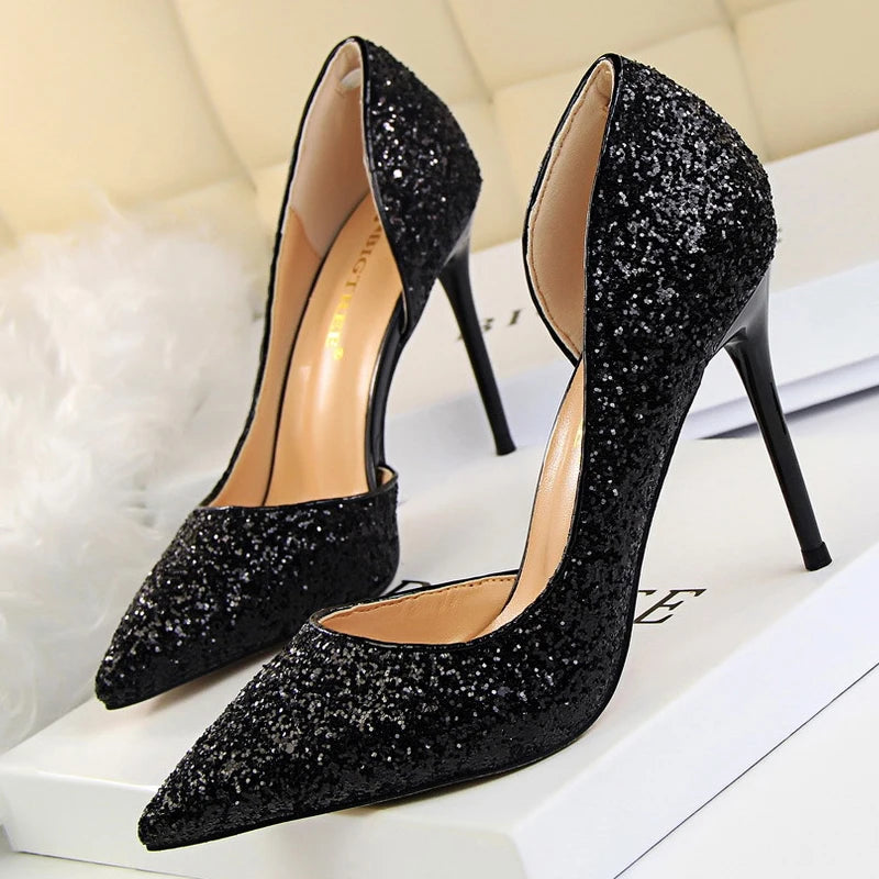 Women's Sequin Stiletto High Heels Shoes