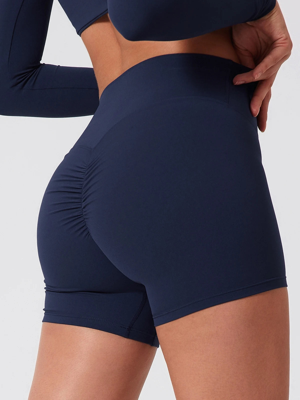Women's Elastic Scrunch Yoga Push Up Gym Leggings Cycling Workout Short Quick-Dry High Waist Sports Shorts