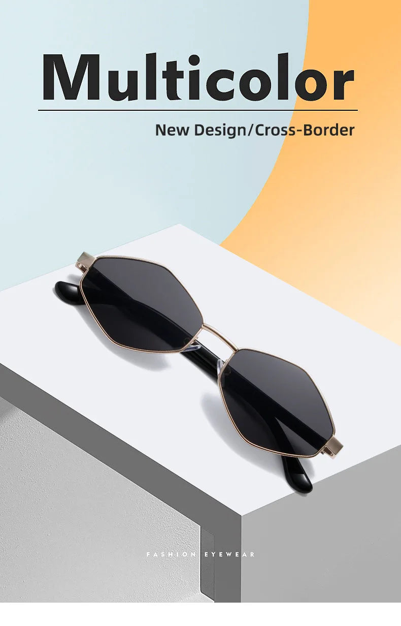 Polygonal Sunglasses - Retro Metal Frame UV400 Protection for Men & Women