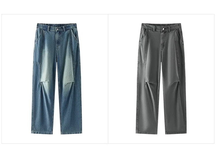 Women's Loose Pure Cotton Long Pants with Curved Hem