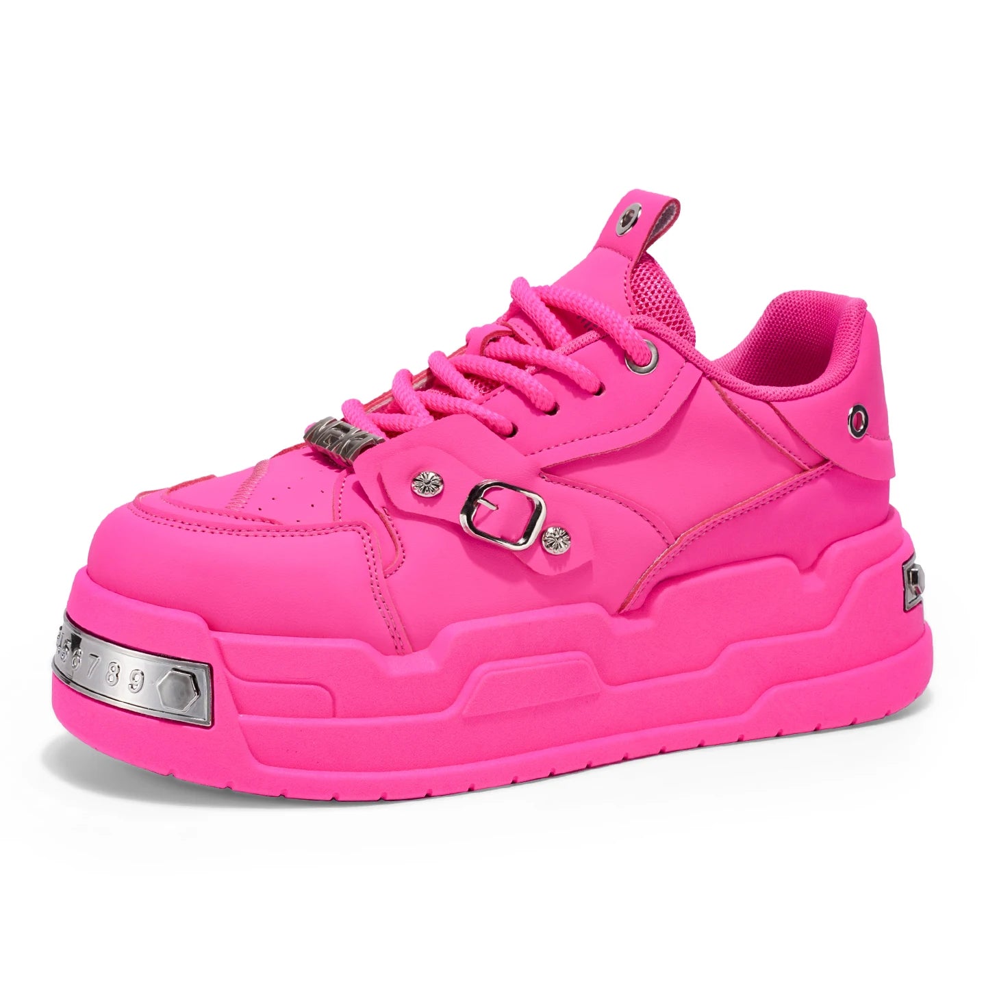 Men's Metal Decoration Platform Sneakers - Vulcanized Sports Shoes