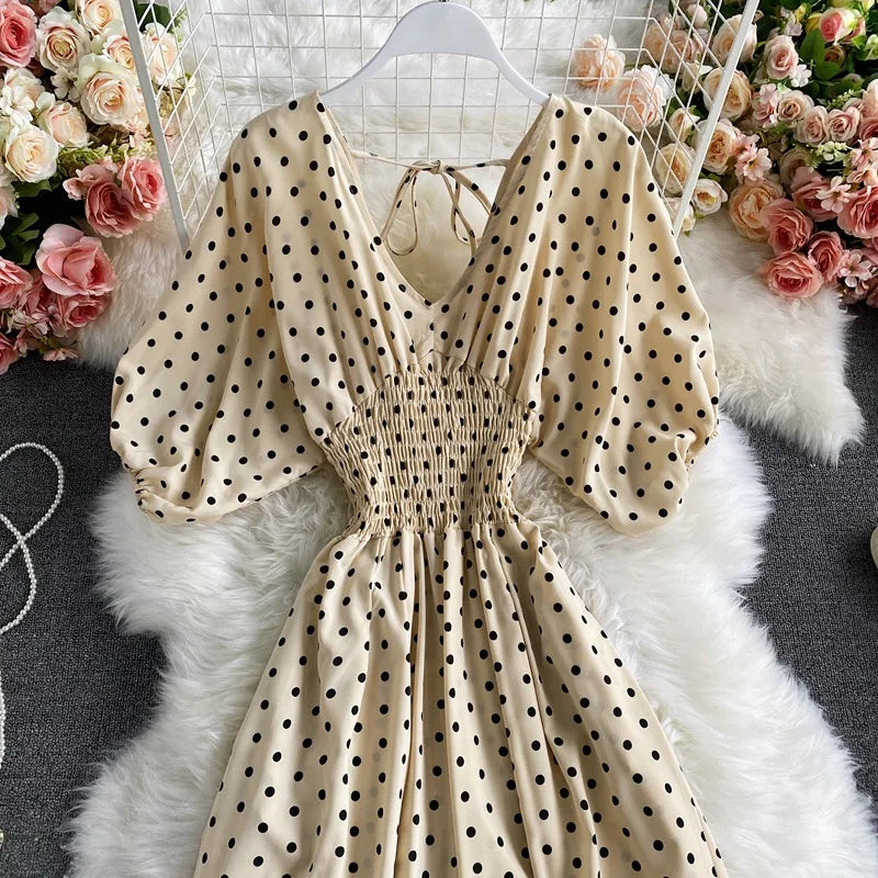 Women's V-Neck Floral Print Jumpsuit - Dolman Sleeves Wide Leg Trousers