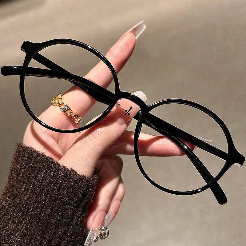 Unisex Vintage Round Transparent Glasses Optical Frames Blue Light Blocking Eyewear