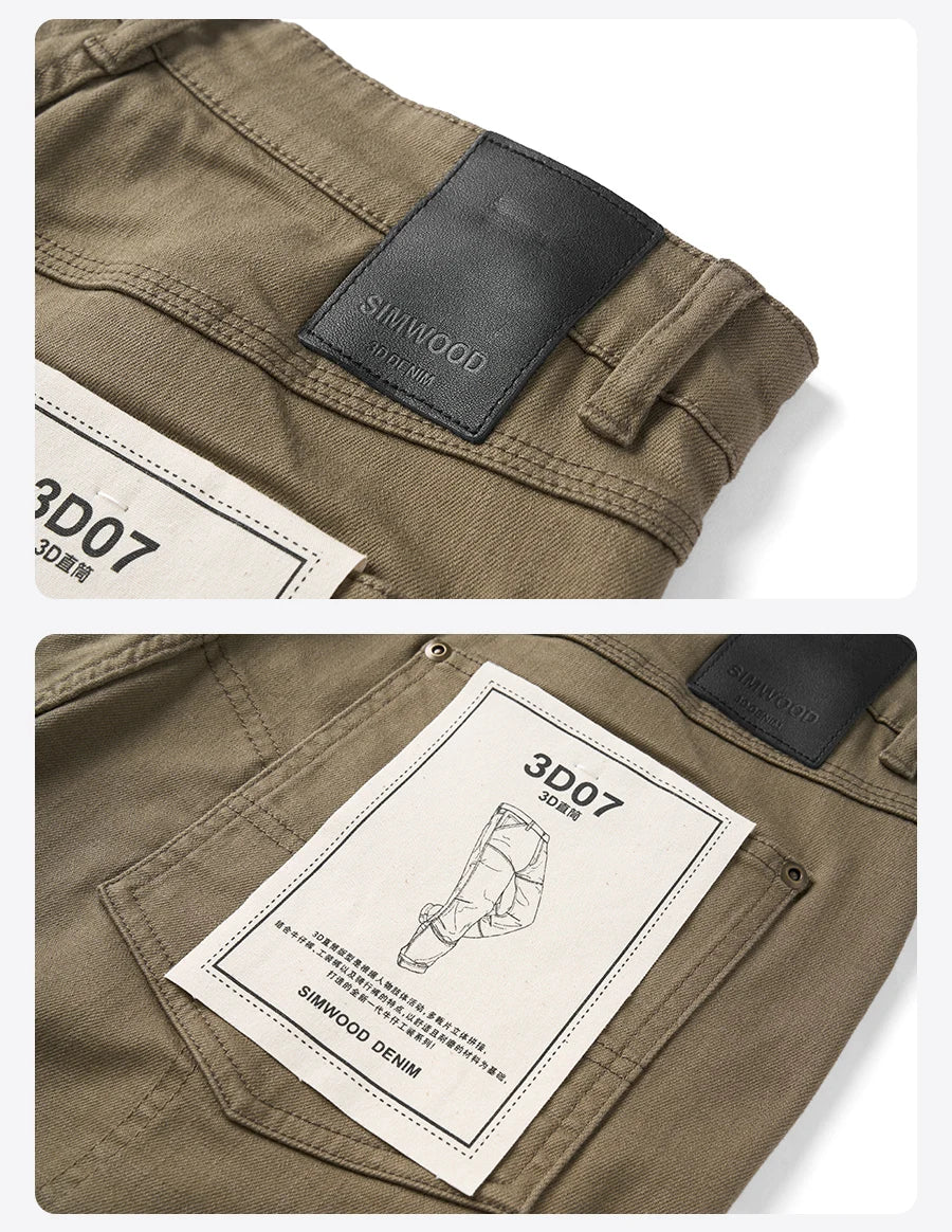 Men's Draping Motorcycle Riding Jeans - Fashion Denim Trousers