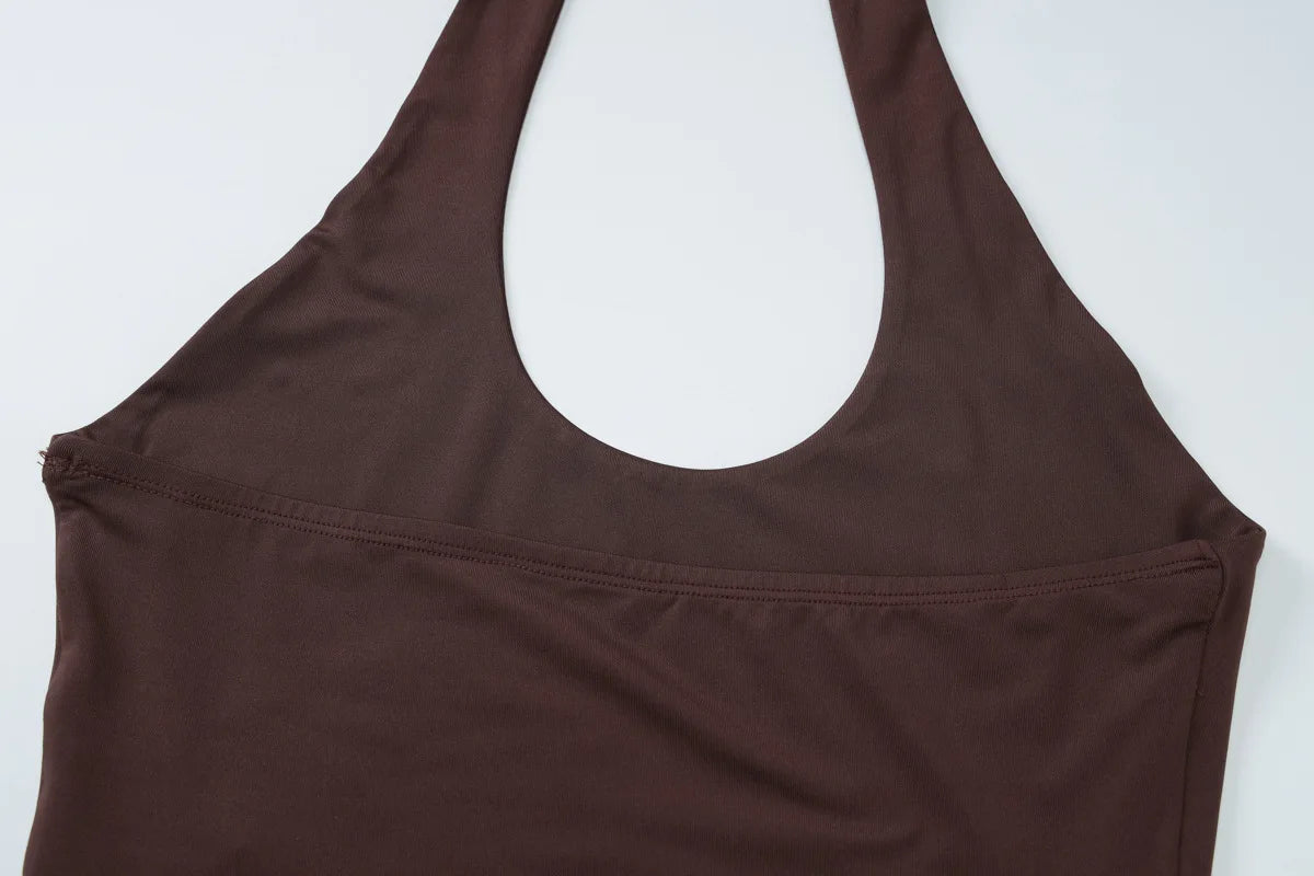 Women's Summer Crossed Ties Crop Top Backless Tank Top Vest