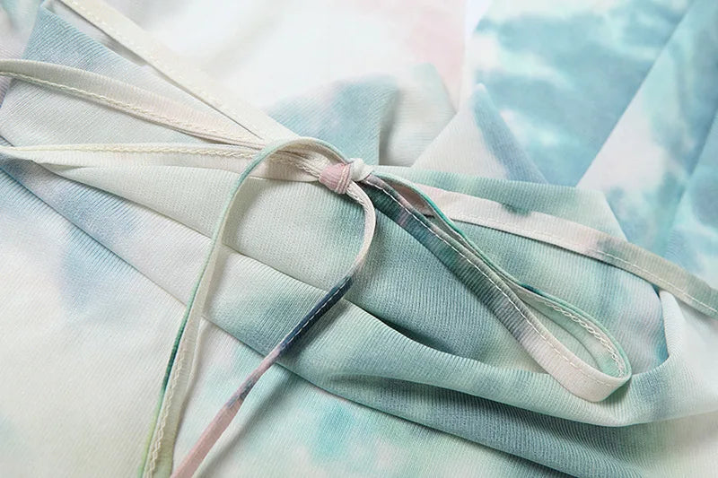 Women's Print Turtleneck Sleeveless Halter Backless Hollow Out Maxi Summer Beach Dress