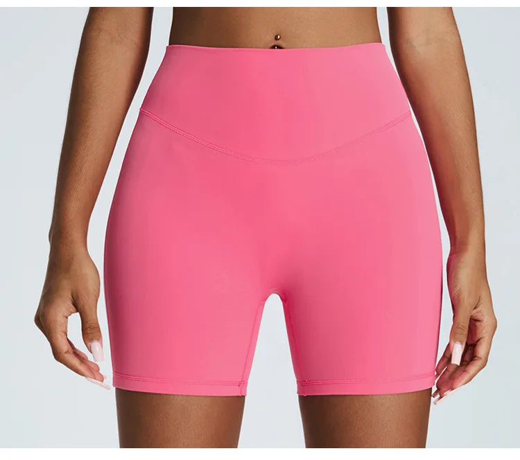 Women's Seamless Buttock Lift Sports Shorts  Running Scrunch Workout Yoga High Waist Gym Shorts