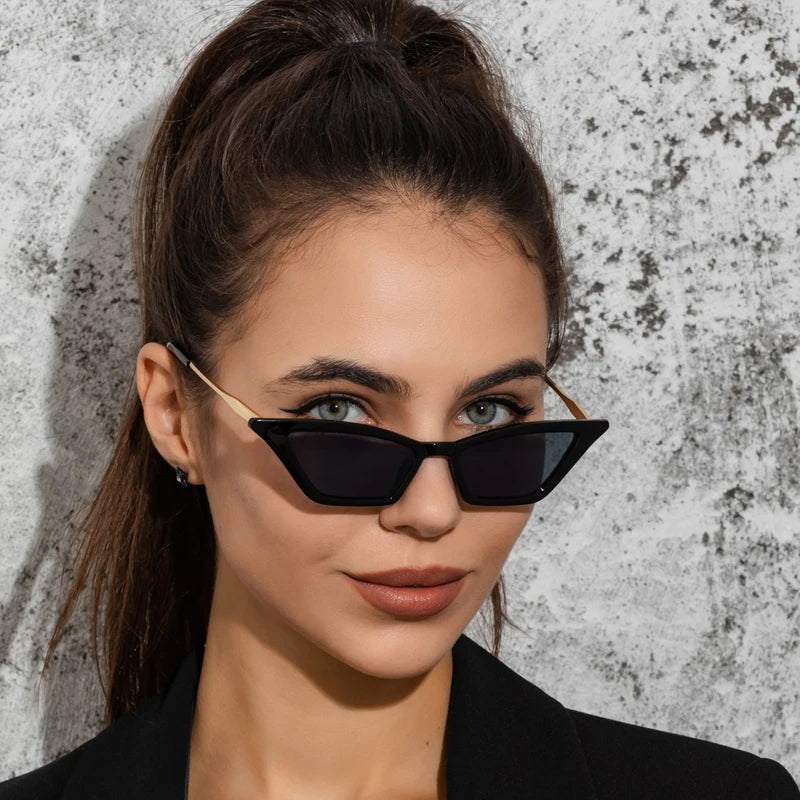 Women's 4pcs Square Triangle Cat Eye Anti UV Sunglasses UV400