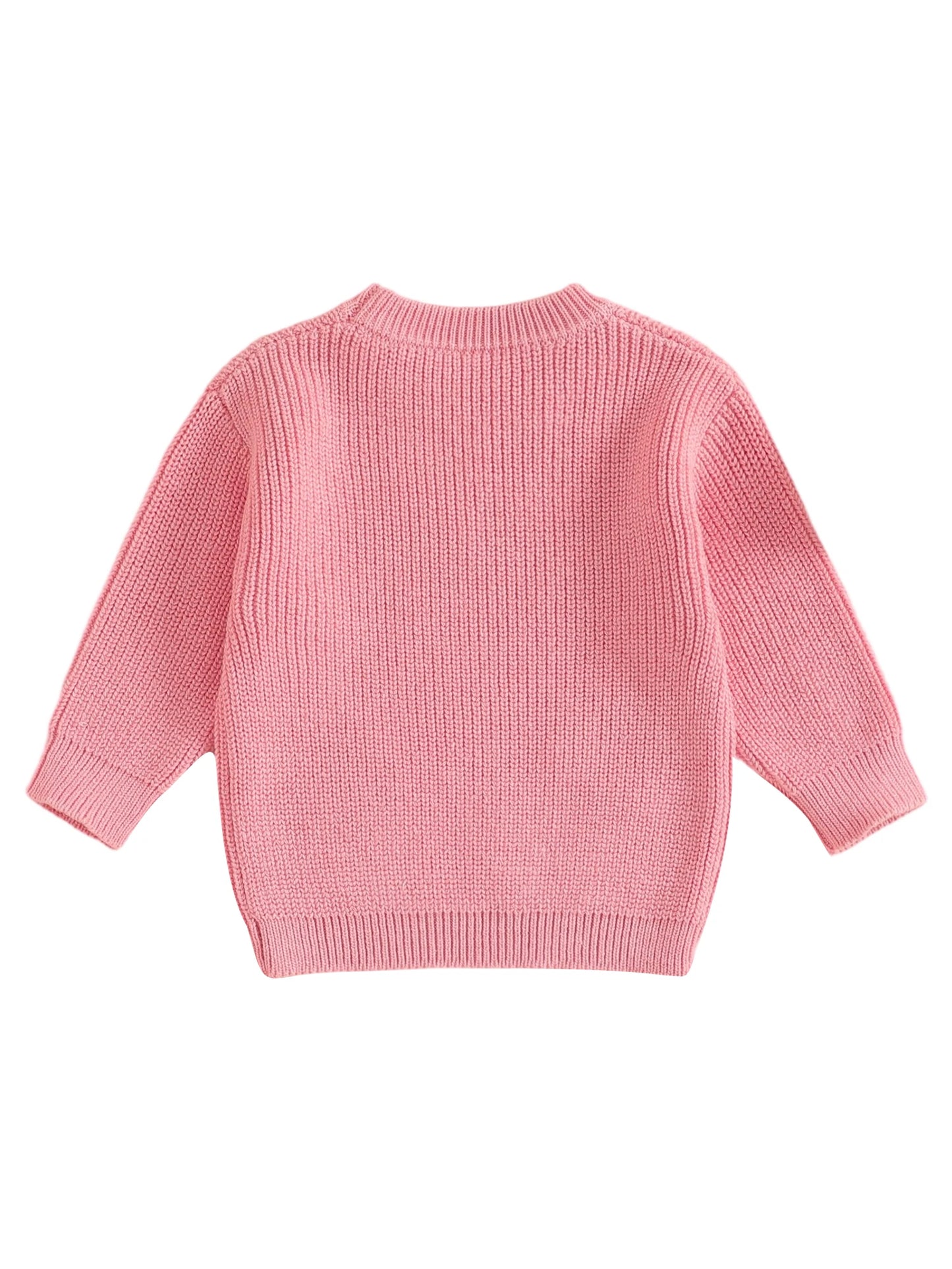 Baby Halloween Knit Sweater - Letter Ghost Pumpkin Spider Web Embroidery