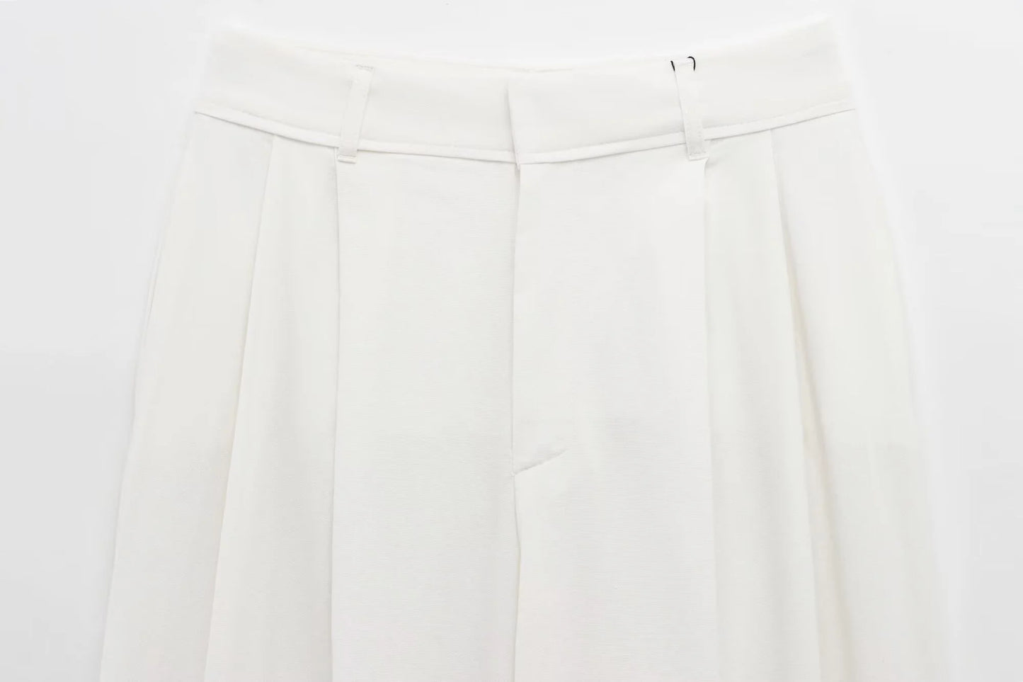 Women's Summer Pleated Strapless Top with Wide Leg Pants Set