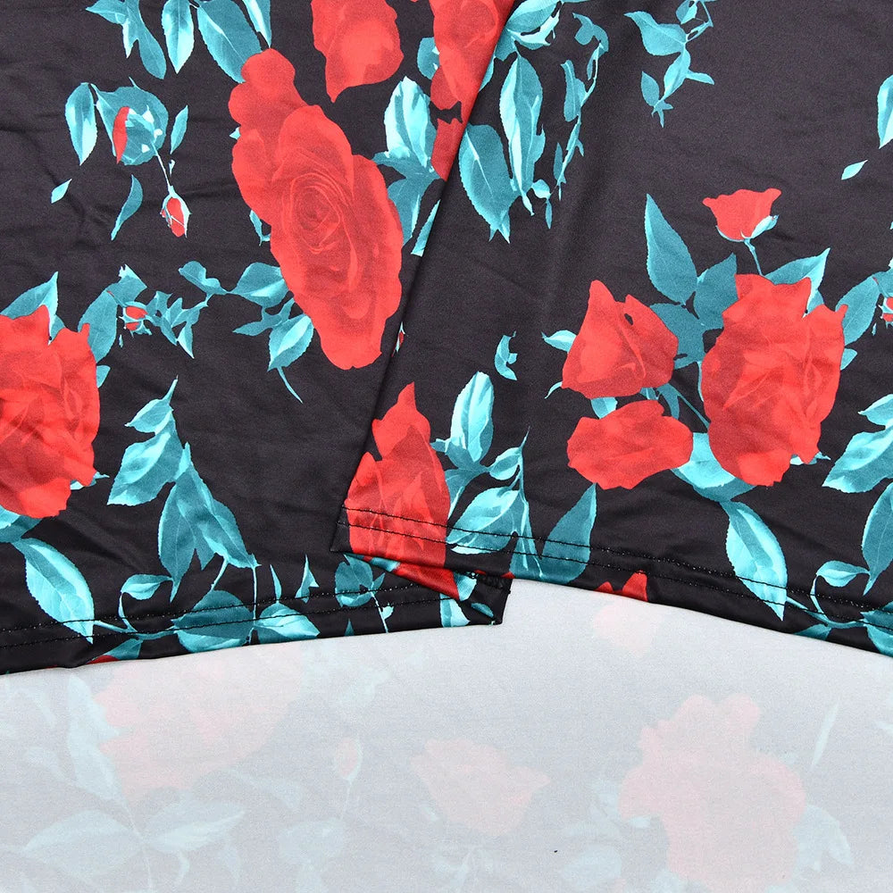 Women's Floral Print V Neck Scarf Draped Maxi Summer Backless Outfit Party Dress