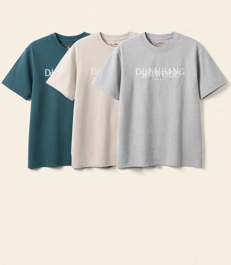 Men's Summer Oversize Letter Print 270gsm 100% Original Cotton T-Shirt