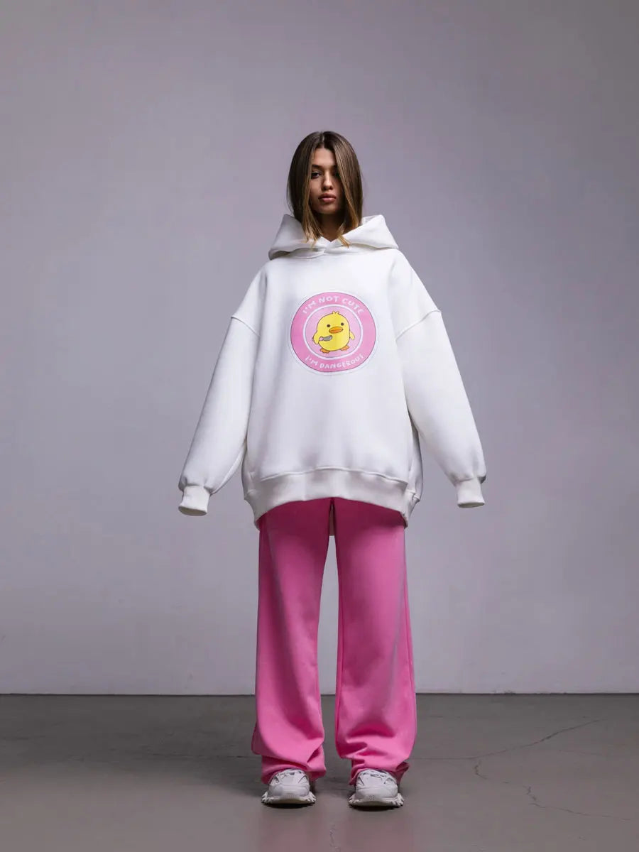 Women's Warm Loose Sports Chic Print Oversized Hoodie