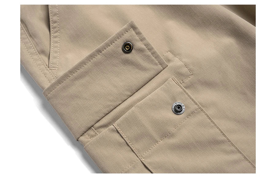 Men's Oversize Lightweight 190g Quick Dry Fabric Cargo Drawstring Shorts