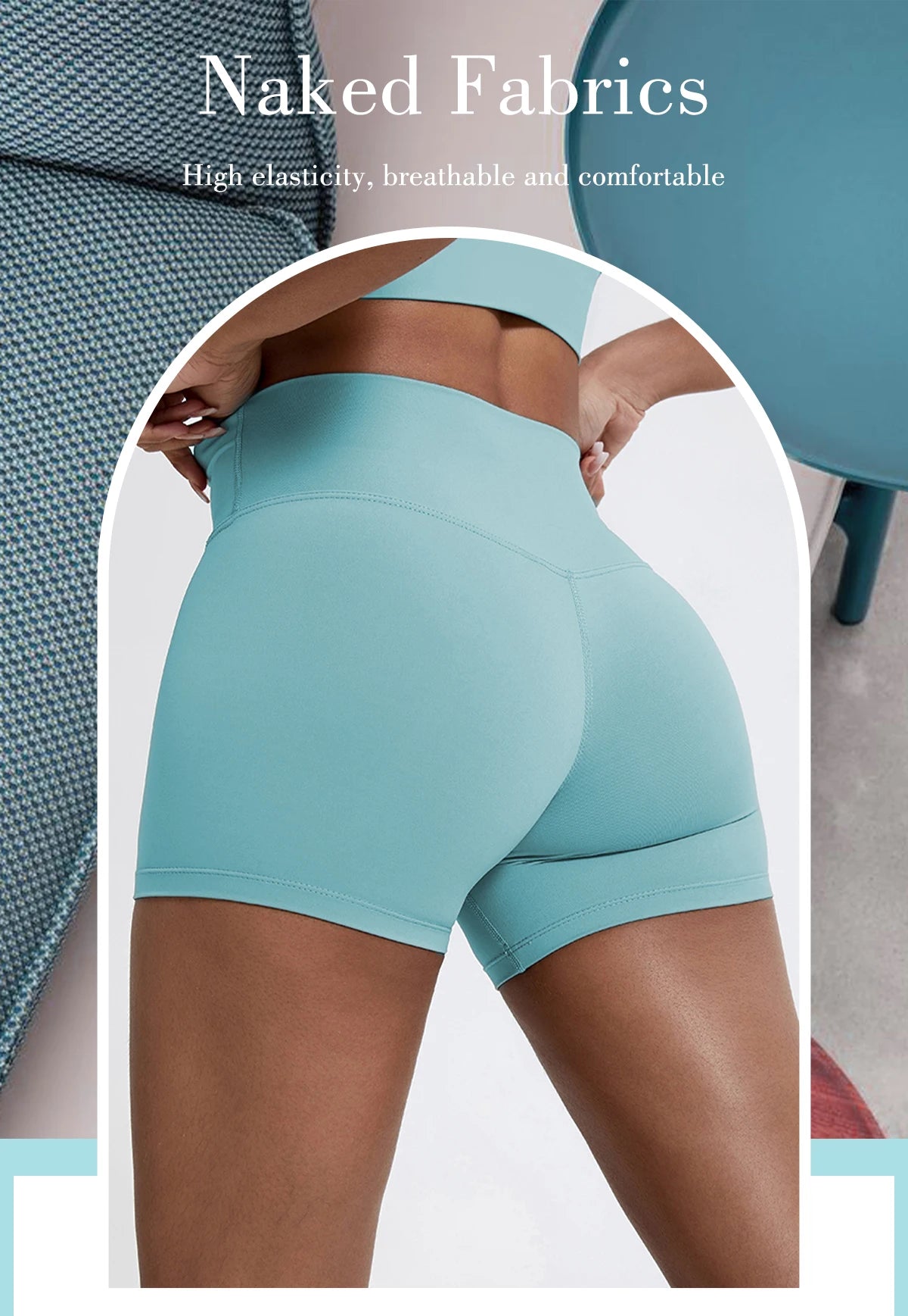 Women's Running Sports Buttock Lift Gym Leggings Cycling Slim Fit Workout High Waist Yoga Shorts