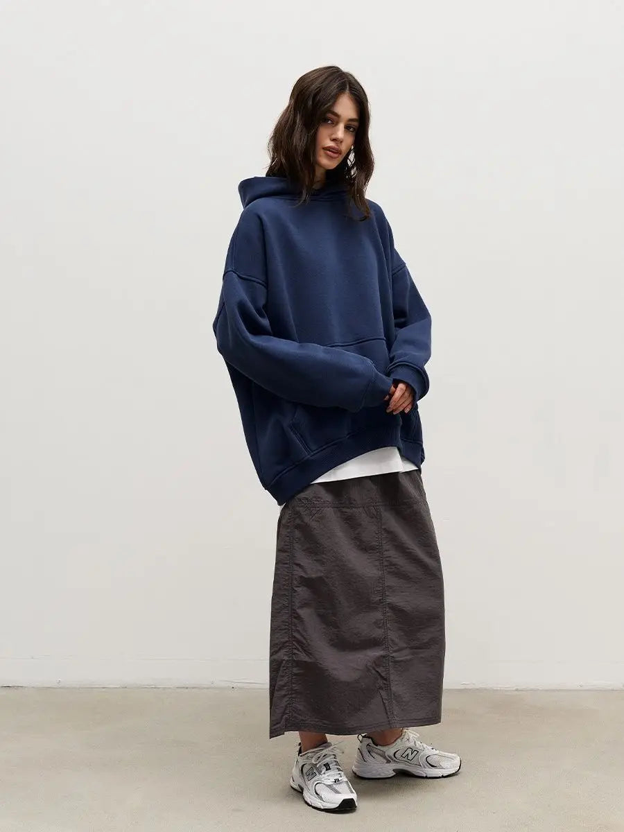 Women's Oversized Fleece Pullover Hoodie