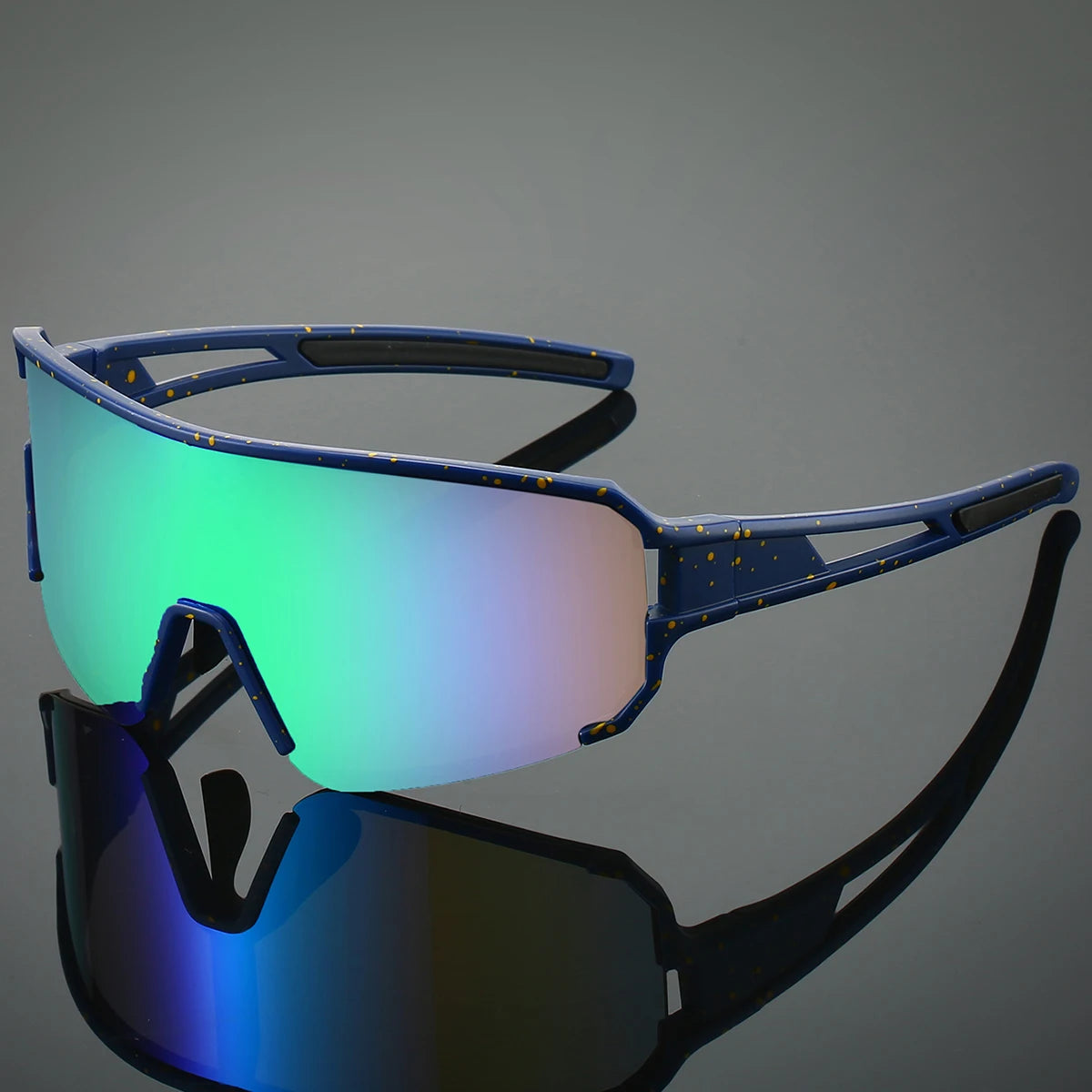Men's Oversized Sports Goggle Punk Mirror Outdoor Fishing Sunglasses Trendy Windproof Anti-UV Cycling Shades
