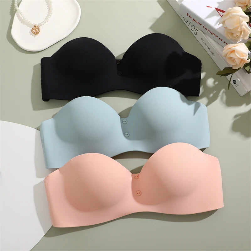 Women's Seamless Bra Wireless Adjustable Push Up Brassiere Comfort Soft Underwear Lingerie