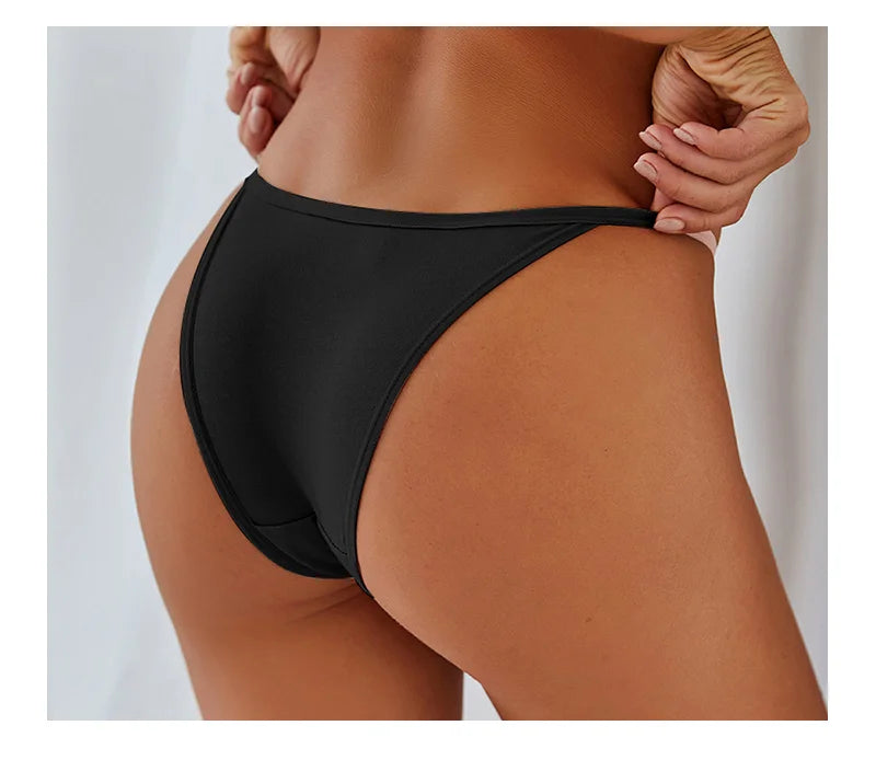 Cotton Bikini Briefs 3-Pack - Low Waist Soft Underwear for Women M-2XL