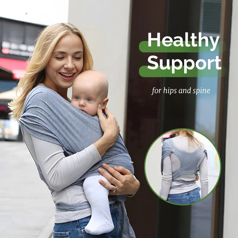 Ergonomic Baby Wrap Sling Carrier Soft Cotton Kangaroo Sling for Newborns to 36 Months