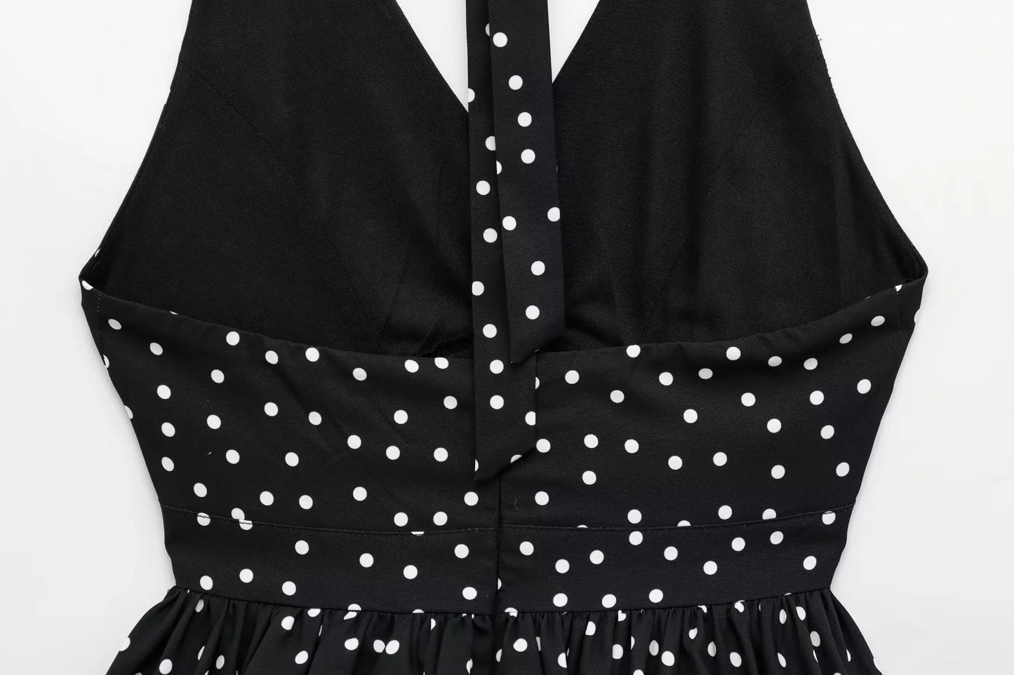 Women's Neck Hanging Design Sleeveless Spring And Summer Short Polka Dot Back Skirt Camisole Vest Top
