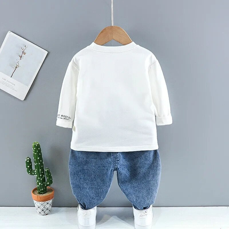 Boy's 3PCS Denim Jeans Set