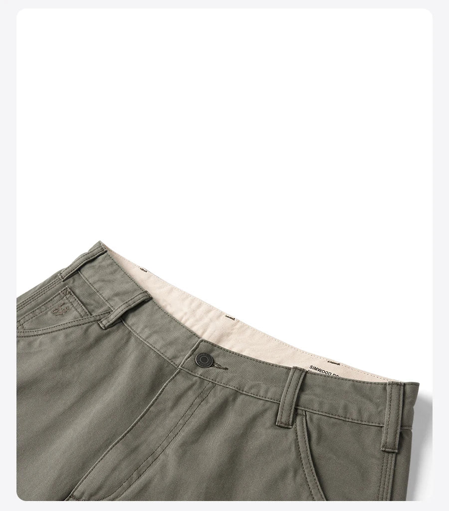 Cotton Chinos Pants - Loose Straight Casual Trousers for Men